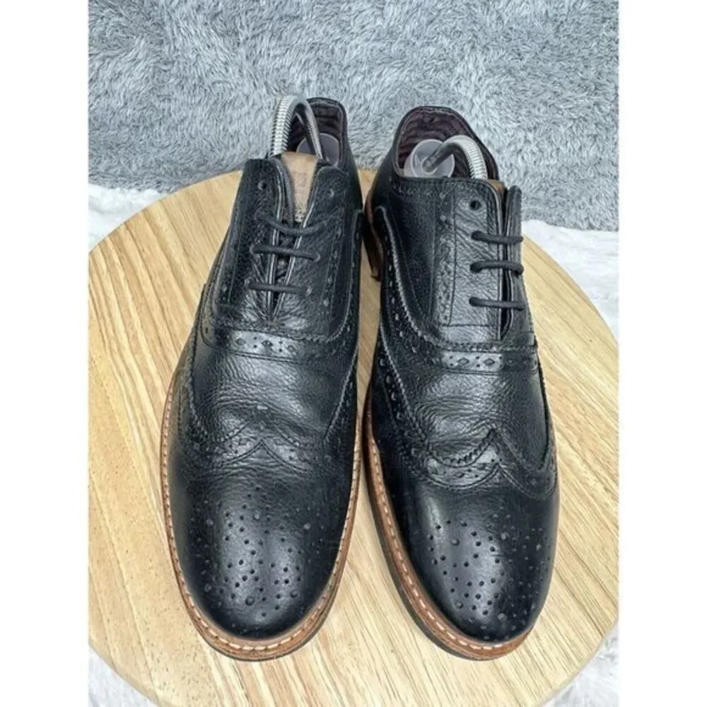 Ben‎ Sherman Wingtip Oxford Shoes, Black, Size 11, Four Eyelet, Men's Size 10
